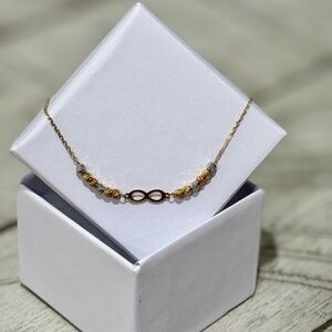 Solid 18k bracelet fine jewelry Woman’s (Three Gold ) diamond cut